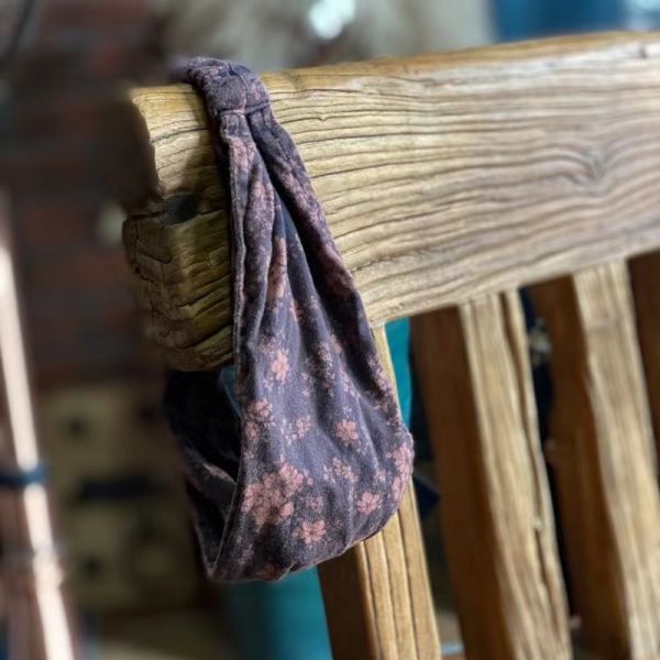 燕燕~棉麻商品~四季款 針織數碼印花正雪花洗懷舊髮帶  髮飾  ab200601 