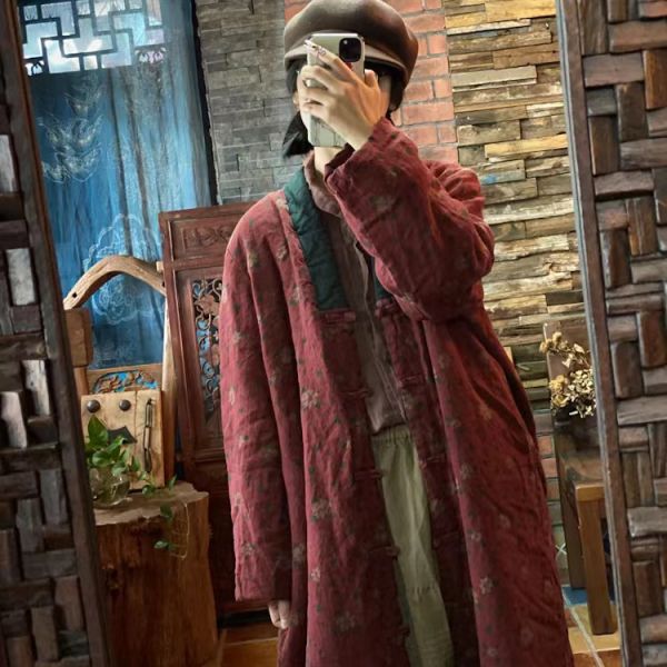 燕燕~棉麻商品~純亞麻. 仿香雲紗印花水洗棉衣外套棉袍. ab192101 