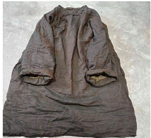 燕燕~砂洗亞麻 偏襟盤扣寬鬆棉衣長袍洋裝 連身裙 