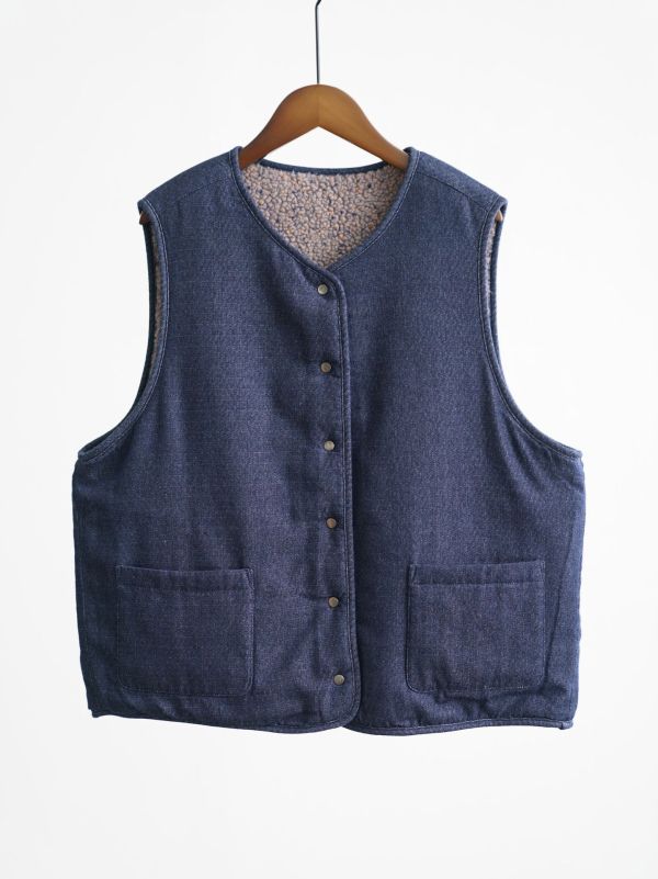 燕燕~秋冬款 提花仿羊羔絨加厚棉衣新中式懷舊兩穿寬鬆保暖背心 外套 ab2532401 