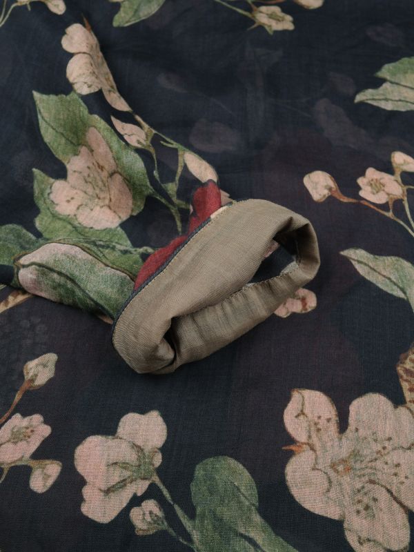 燕燕~薄透莧麻 復古夏繁花薄透襯衫 中國民族感寬鬆上衣.  ab2409601 