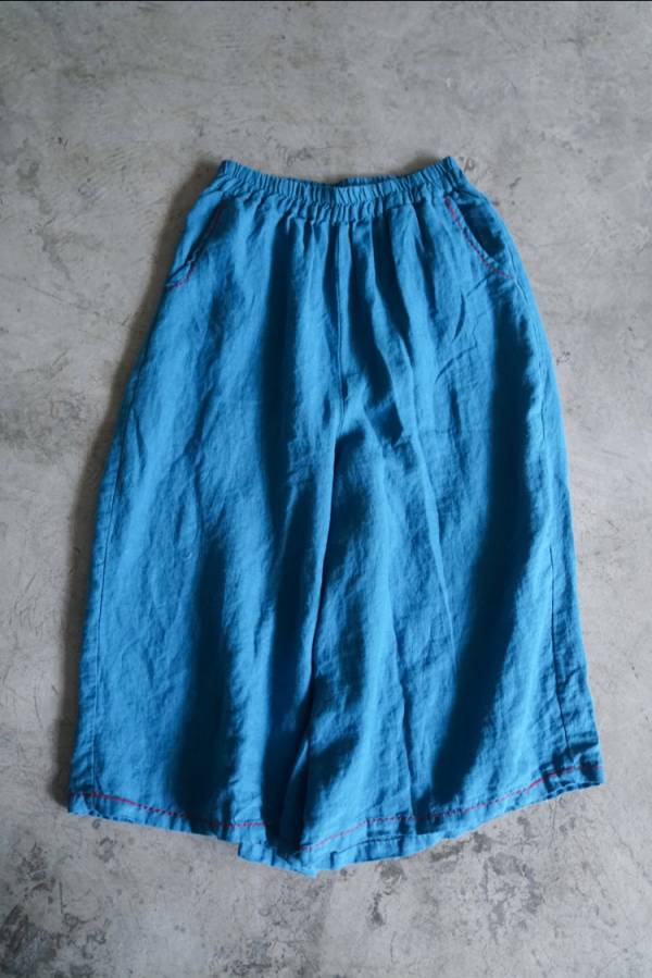 燕燕~棉麻商品~寬鬆顯瘦直筒褲 手工繡線長褲 民俗風寬褲  1-2225 