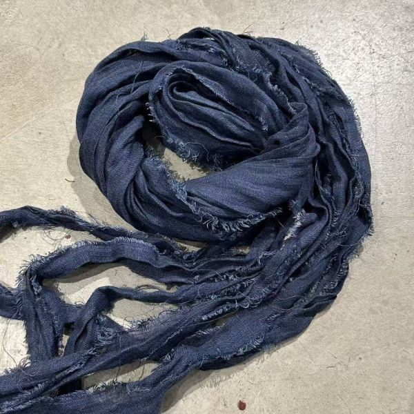 燕燕~色織亞麻 多用復古混搭 可當腰封 圍巾 披肩 