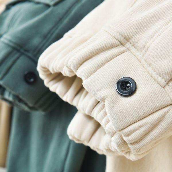 燕燕~棉麻商品~秋冬新款   時尚工裝風休閒褲加絨加厚保暖高腰女式直筒褲棉褲 長褲 