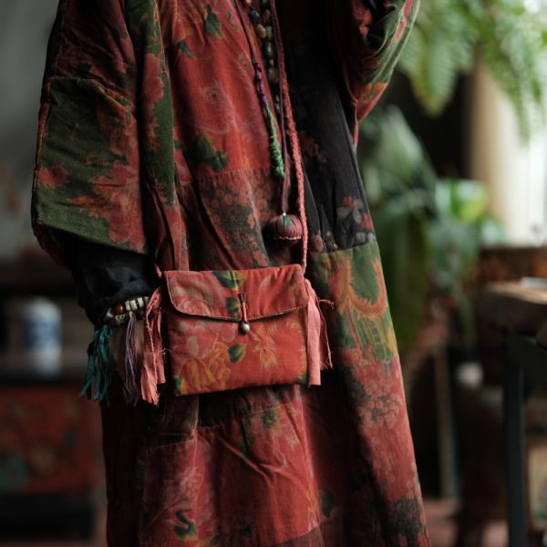 燕燕~斜跨翻蓋拼布手工夾棉百搭包包 SC07001 