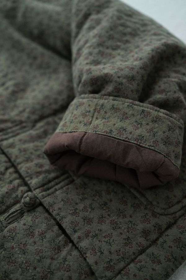 燕燕~棉麻商品~雙層棉.   碎花輕中式夾棉外套 復古加厚棉衣外套. ab2241701 