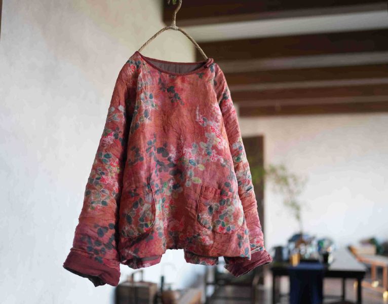 燕燕~超柔苧麻 高溫水洗小棉衣寬鬆女裝棉服上衣 