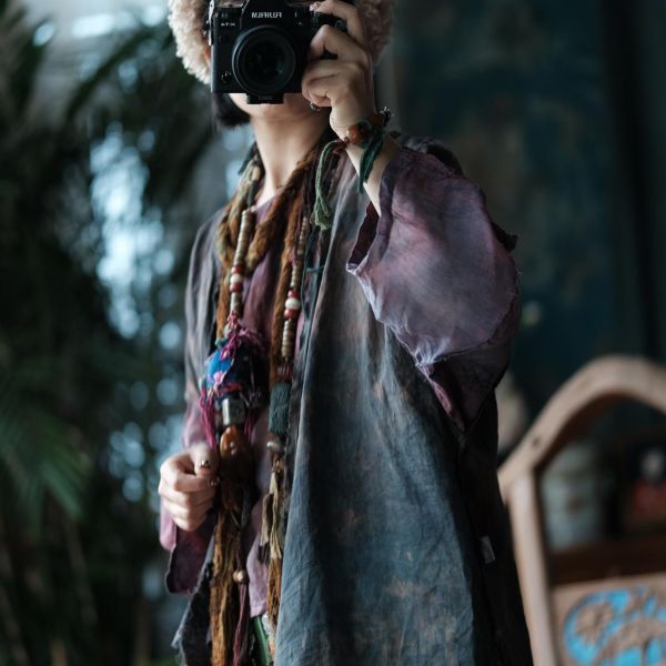 燕燕~復古文藝麻料百搭背心小衫 (可搭成一套） 