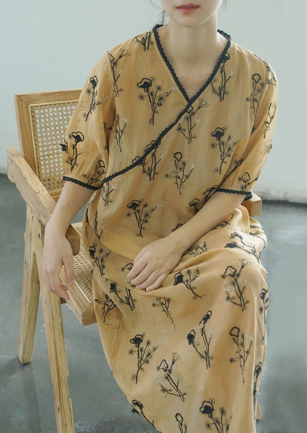 燕燕~(含內搭裙）東方美學 重工繡花復古兩件套 洋裝 連身裙 ab2225601 (此件商品不退換） 