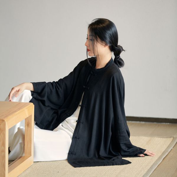 燕燕～亞麻 夏新款 砂洗柔軟飄逸防曬開衫 上衣 長袖棉麻衫 