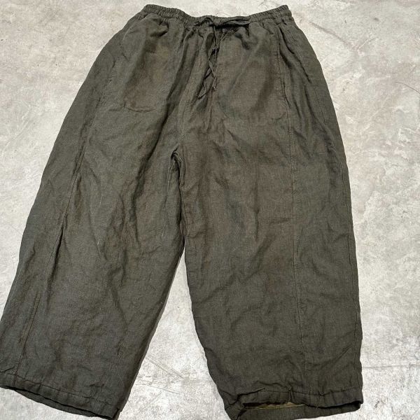 燕燕～ 加厚亞麻夾棉休閒棉褲 長褲 ab25101 