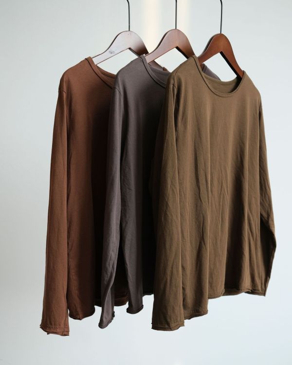 燕燕~秋冬款~純棉針織撞色復古打底百搭長袖上衣  ab2531401 