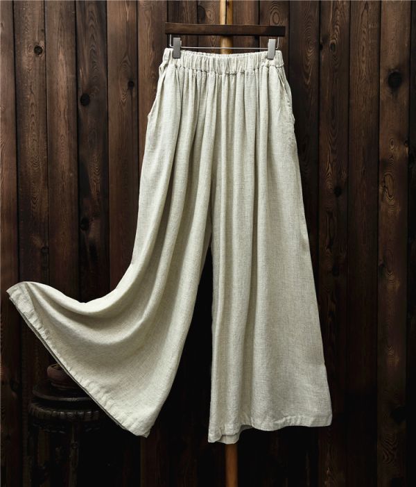 燕燕~秋冬新品 禪意復古寬鬆女式瑜珈褲 休閒打坐長褲 民俗風寬褲 