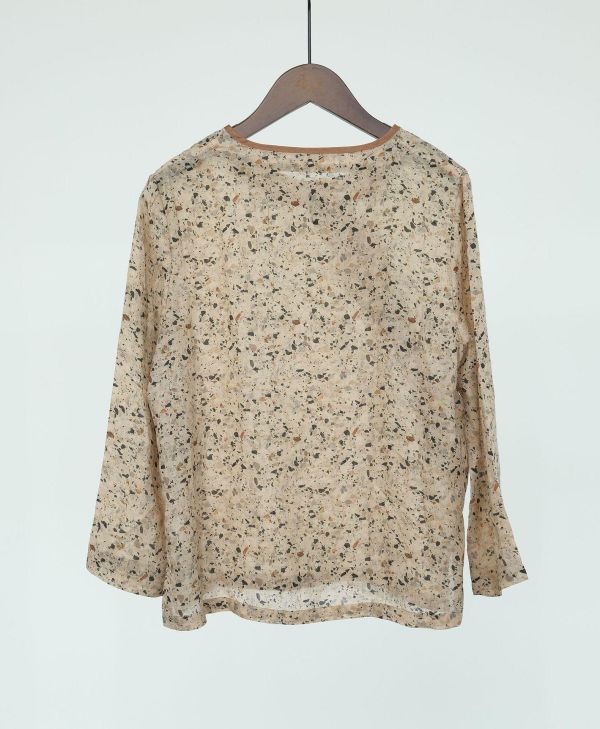 燕燕~夏季新款 輕中式碎花苧麻襯衫 茶服上衣遮陽衣 ab2316301 