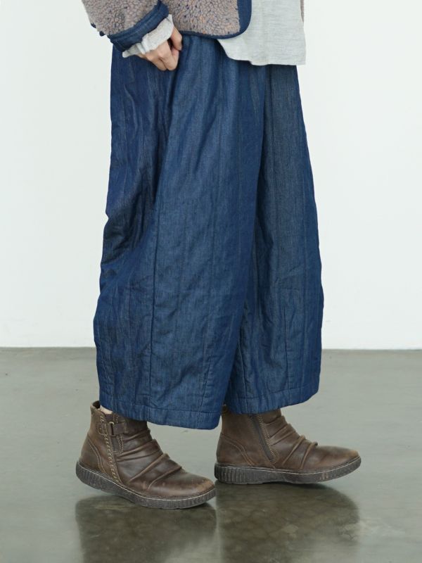 燕燕～冬季保暖牛仔直筒褲九分褲 復古懷舊加厚棉褲靴褲 ab2532201 