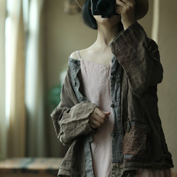 燕燕~文藝復古寬鬆打底吊帶裙 洋裝 ab204501 