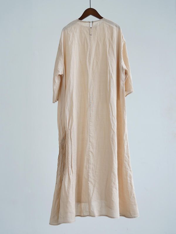 燕燕~春夏新品～簡約圓領褶皺寬鬆版型顯瘦洋裝 連身裙 ab2630801 