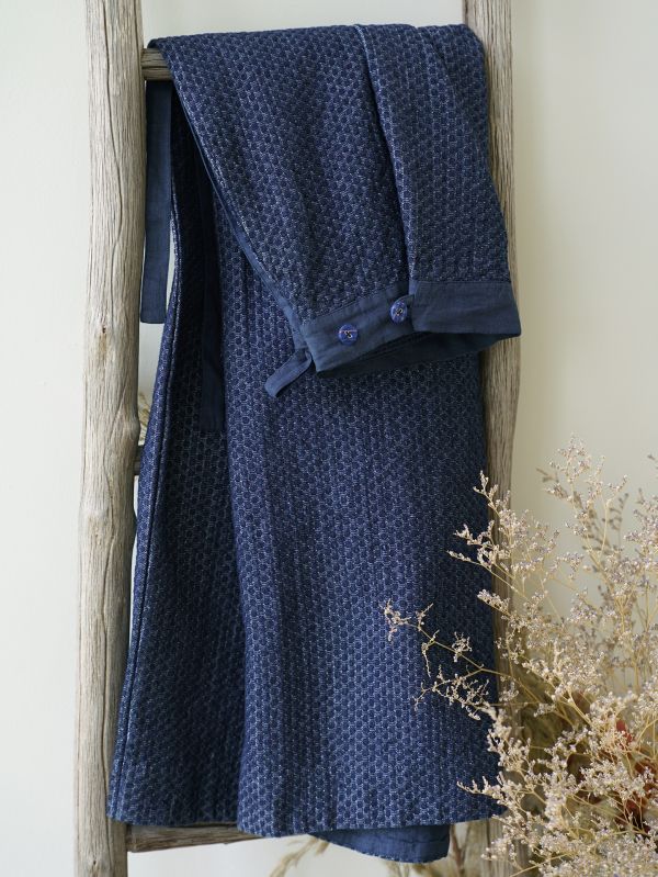 燕燕~秋冬款～華夫格牛仔棉個性不規則漁夫直筒褲 文藝繫帶褲裙 ab2520001 