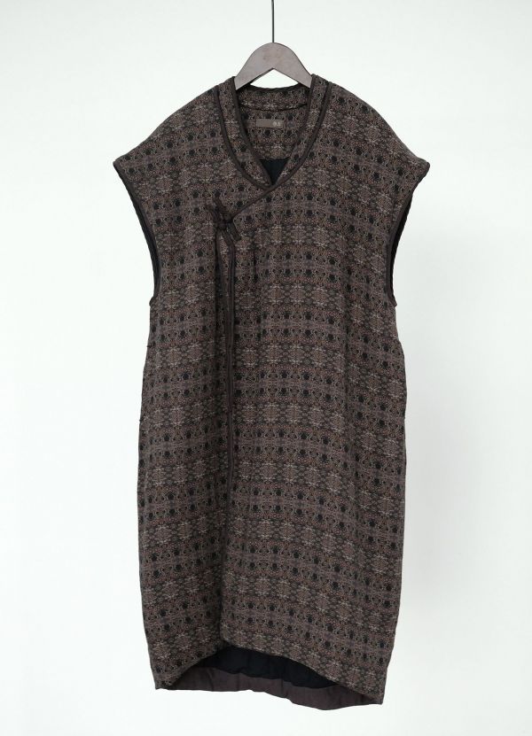 燕燕~棉麻商品~復古印花夾棉長棉衣背心 ab2241601 