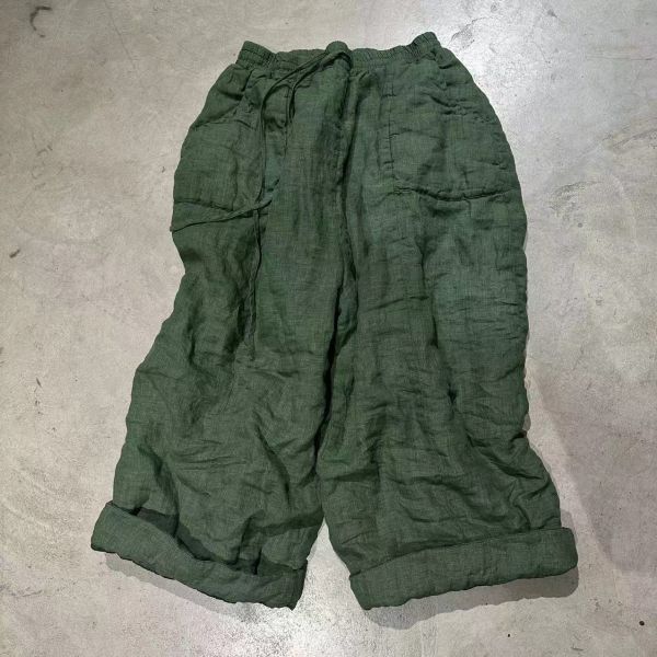 燕燕~棉麻商品~文藝復古休閒百搭冬季加棉保暖色織亞麻棉褲 長褲 