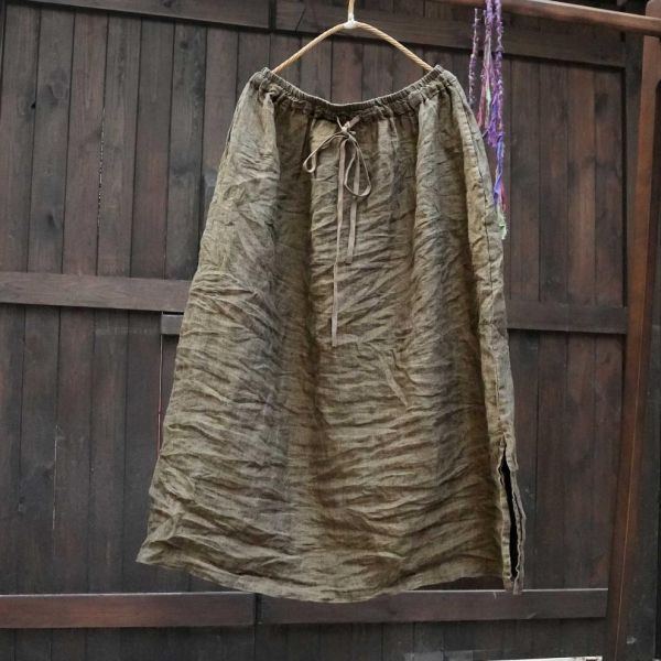 燕燕~高品質色織亞麻亞麻寬鬆休閒無袖背心 可加購長裙配一整套 