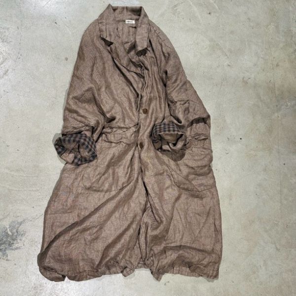 燕燕~春秋款 色織亞麻休閒百搭輕復古風衣外套 （此件商品不退換） 