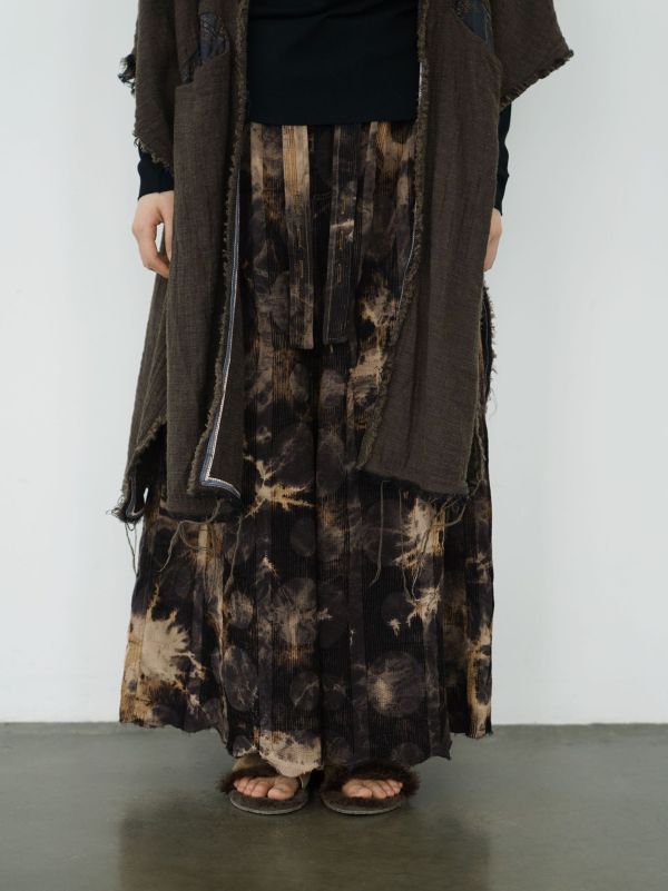 燕燕~秋冬款 復古提花紮染工藝直筒褲 百搭顯瘦雙層闊腿褲  ab2440001 (此件不退換） 