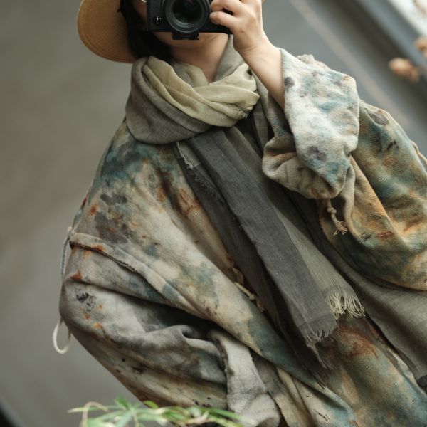 燕燕～復古文藝減齡氣質百搭圍巾披肩    abW06701 