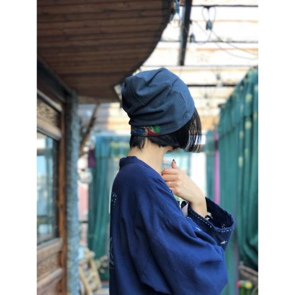 燕燕~棉麻商品~復古百搭針織文藝棉帽 ab177301 