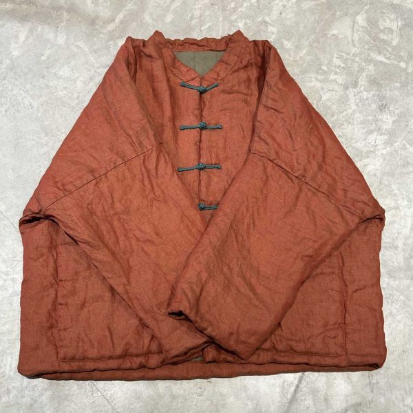 燕燕~復古立領盤口中式棉衣外套 