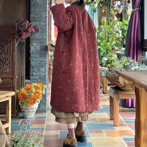 燕燕~棉麻商品~純亞麻. 仿香雲紗印花水洗棉衣外套棉袍. ab192101 