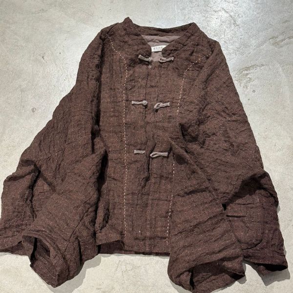 燕燕~提花亞麻 手工盤扣復古開襟衫 外套 