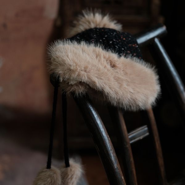 燕燕~復古文藝費爾島針織毛帽-2 