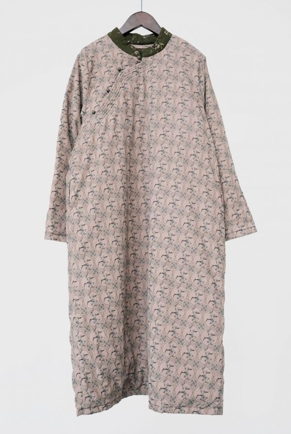 燕燕~棉麻商品~燈芯絨. 寬鬆加厚立領棉服  印花夾棉旗袍 洋裝 連身裙 ab2241001 