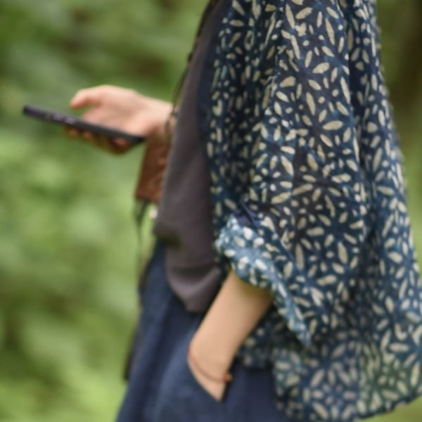 燕燕～夏季新款 莧麻文藝風印花開襟外套 防曬衫 