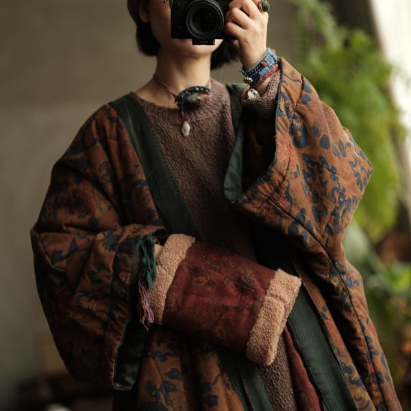 燕燕~秋冬新款 復古風夾棉羊羔毛冬季保暖暖手筒 abSC07801 