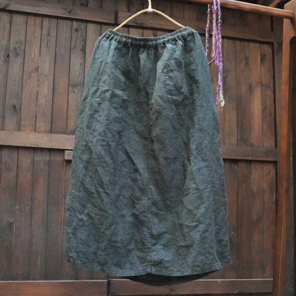 燕燕~高品質色織亞麻亞麻寬鬆休閒無袖背心 可加購長裙配一整套 