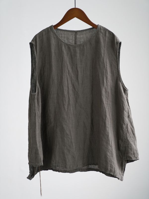 燕燕~亞麻~秋季文藝水洗做舊多色休閒懷舊百搭背心 ab2531101 