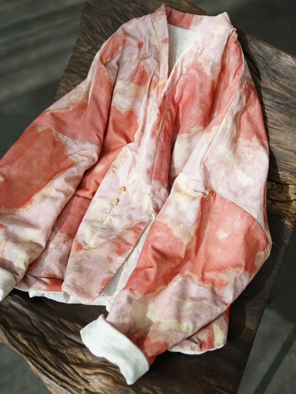 燕燕~文藝溫婉（正反兩穿）寬鬆新年棉衣 斜襟加厚外套茶服外套 abM2541401 （此件商品不退換） 