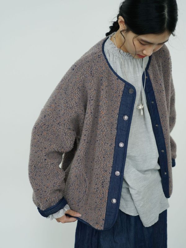 燕燕~秋冬款 提花仿羊羔絨加厚棉衣新中式懷舊兩穿寬鬆保暖背心 外套 ab2532401 