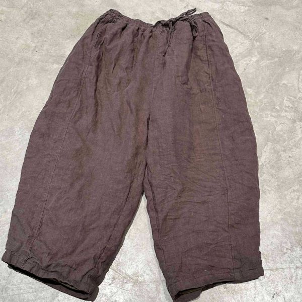 燕燕～ 加厚亞麻夾棉休閒棉褲 長褲 ab25101 