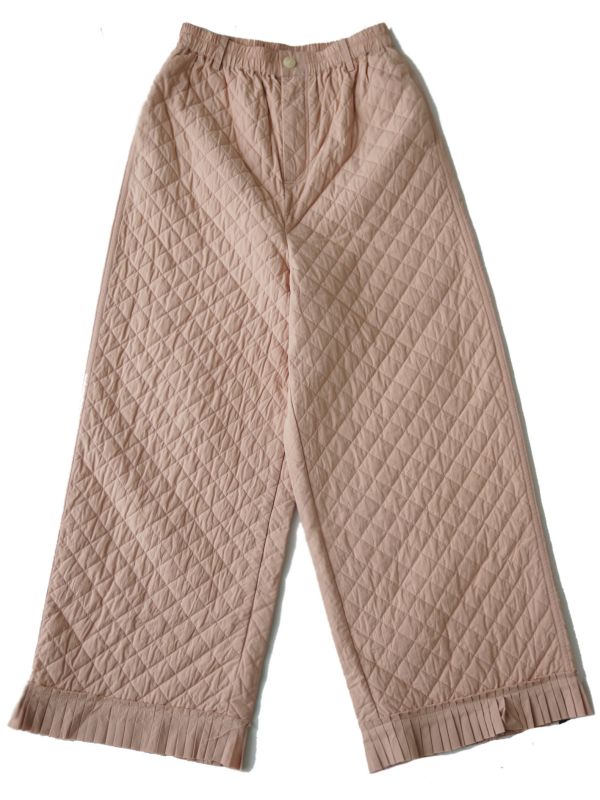 燕燕~秋冬新品 多色休閒直筒花邊褲 文藝復古絎棉條紋棉褲長褲 ab2533601 