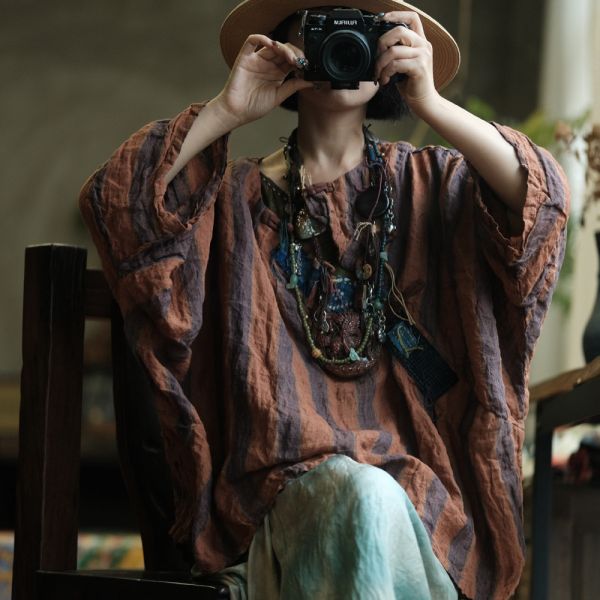 燕燕~小眾穿搭斜襟圓領T恤上衣  ab224601 