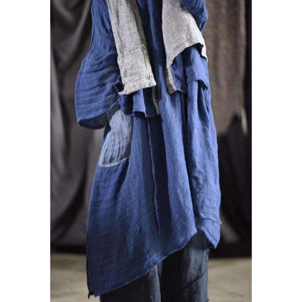 燕燕~春秋  寬鬆v領  寬袖闊版  長袍洋裝 連身裙 + 外搭背心 