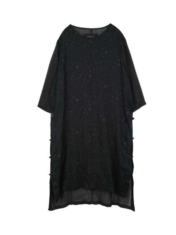 燕燕~春夏款  漢字印花長袍 中國風個性寬鬆洋裝 連身裙    ab2407701 