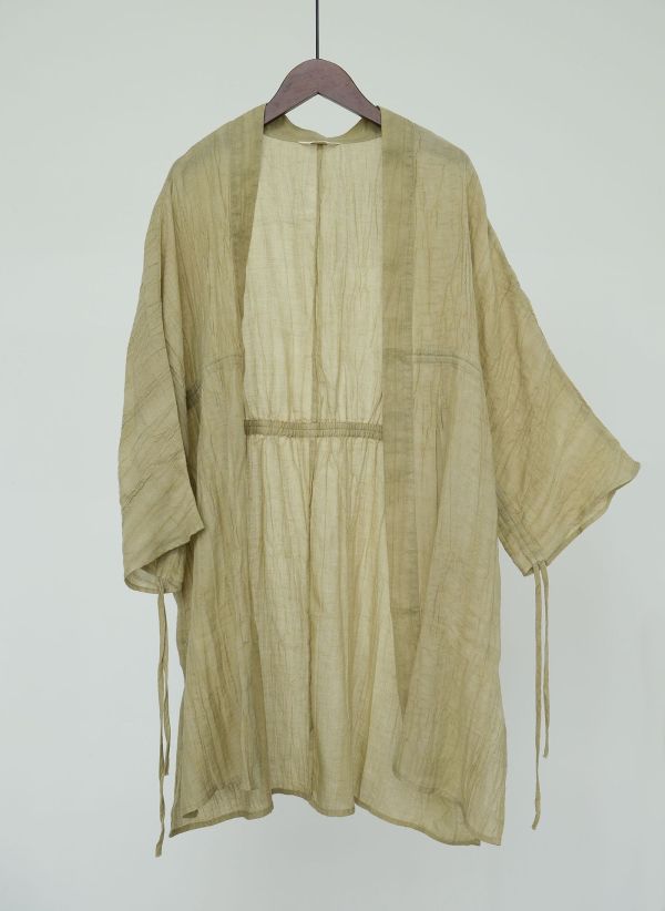 燕燕~春夏款. 皺麻 復古百搭寬大抽繩防曬外套.  ab2316001 