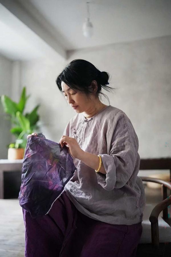 燕燕~夏季新款～復古盤扣亞麻立領中國風寬鬆中式襯衫 