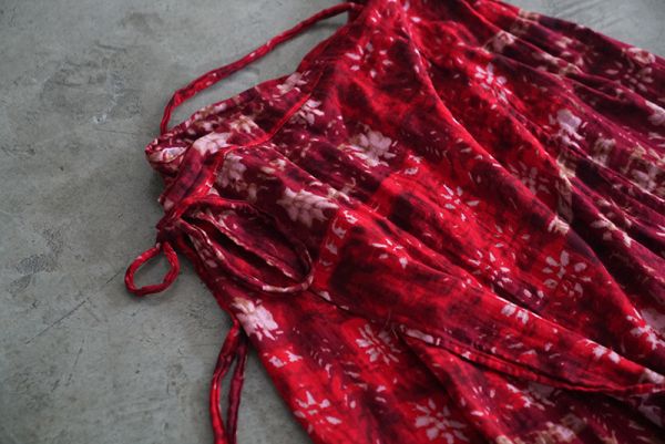 燕燕棉麻～設計復古個性異域印花顯瘦長裙 ab2113801 