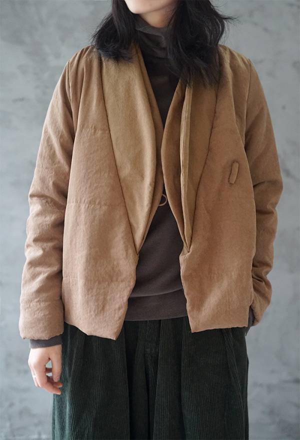 燕燕~棉麻商品~中式斜襟加厚棉外套 1-981 