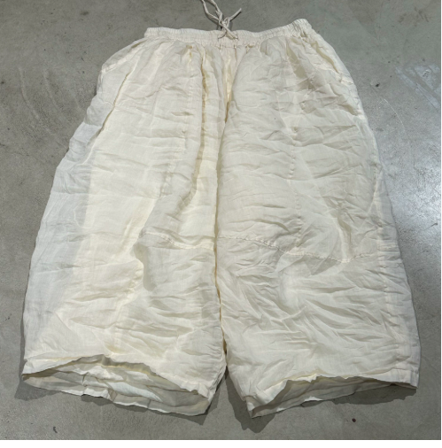 燕燕~夏季新款 文藝復古苧麻雙層抽帶休閒褲 長褲 
